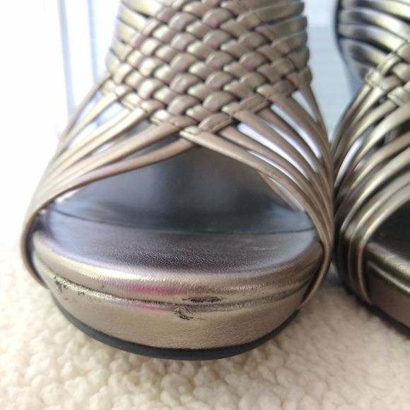 Franco Sarto bronze metallic heeled sandals - Picture 8 of 8